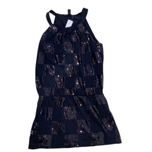 White House Black Market checkered sequin halter tunic new with tags Size small